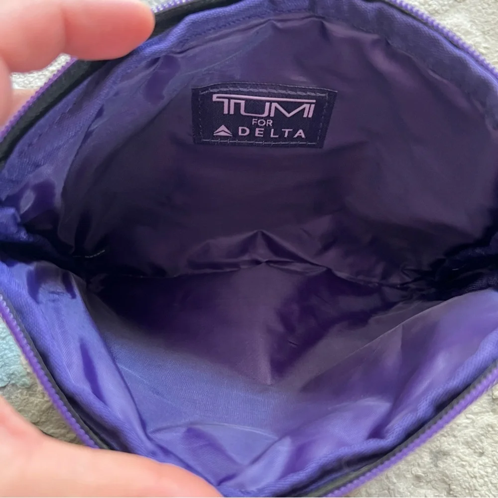 TUMI Black and Purple small Toiletry Bag